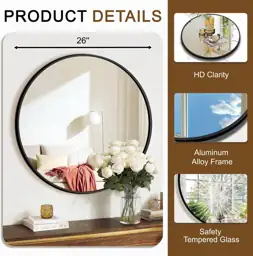 FGU Round Bathroom Mirror for… — Photo 3
