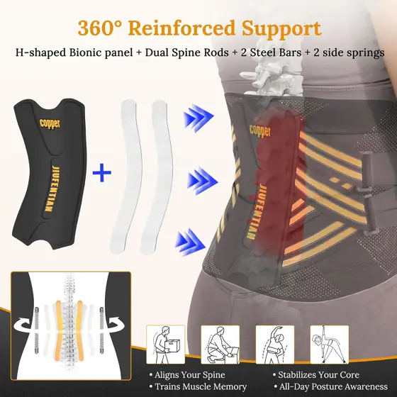 Superior Support Copper Back Brace… — Photo 2