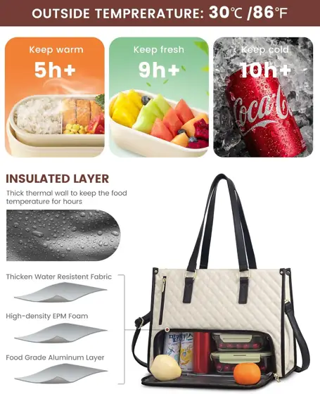 LOVEVOOK Lunch Tote Bag for… — Photo 2