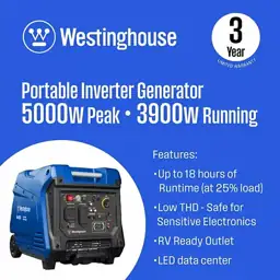 Westinghouse 4500 Peak Watt Remote/Electric… — Photo 2