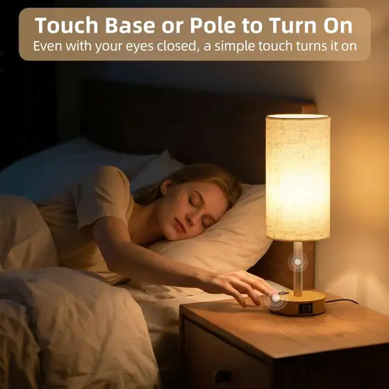 Table Lamp with Touch, AC… — Photo 4