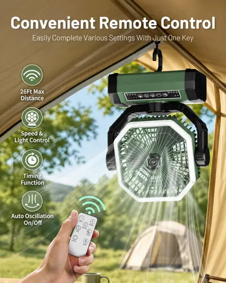 Allsion Camping Fan - 24000mAh… — Photo 3