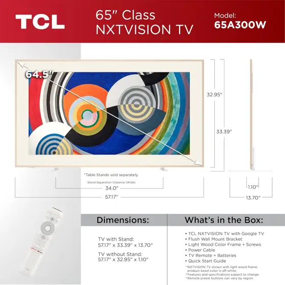 TCL 65-Inch NXTVISION Art TV… — Photo 2
