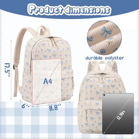 Dansydaisy School Backpack for Girls,… — Photo 2