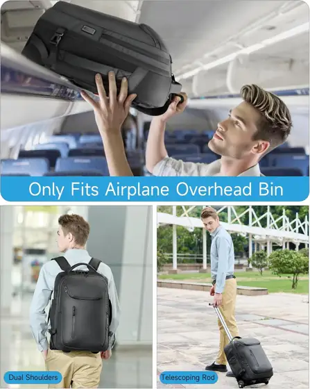 Rolling Backpack 50L with Wheels,… — Photo 3