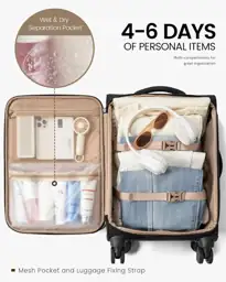 LOVEVOOK Carry-On Luggage 22x14x9, Airline… — Photo 4