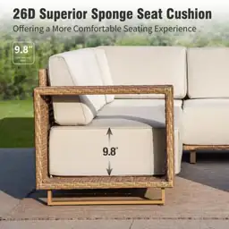 Brown Rattan Wicker 6 Seat… — Photo 3