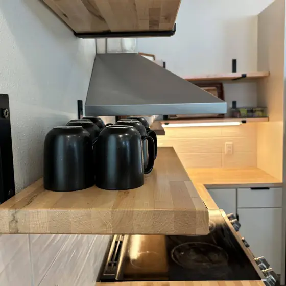 Solid Wood Butcher Block Shelf… — Photo 4