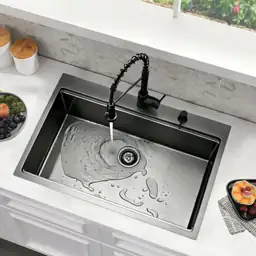 33x22 Drop-In Kitchen Sink with… — Photo 3