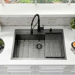 33x22 Drop-In Kitchen Sink with… — Photo 4