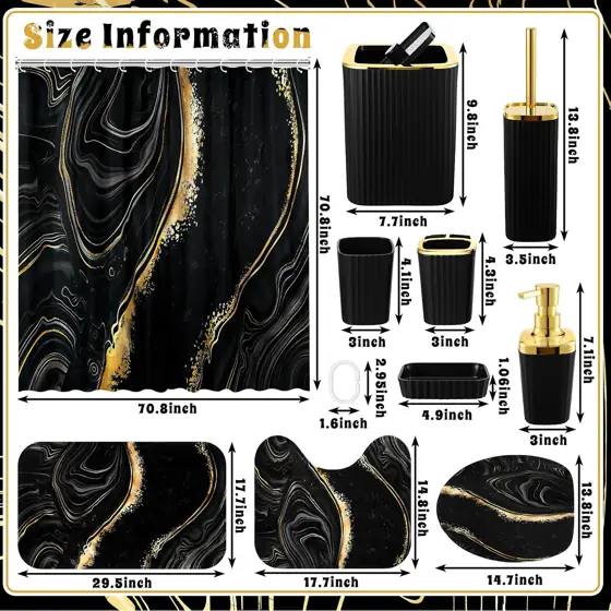 Patelai 10 Pcs Black and… — Photo 4