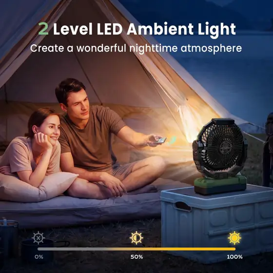 FRIZCOL 3-in-1 Camping Fan, Portable… — Photo 3