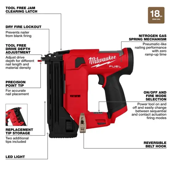 Milwaukee M12 FUEL 18 Ga.… — Photo 4