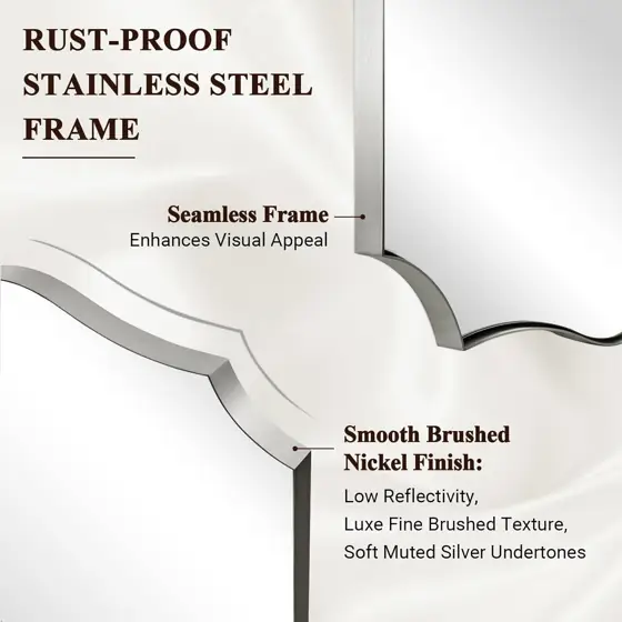 ANDY STAR Brushed Nickel Mirror,… — Photo 4