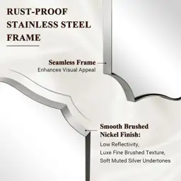 ANDY STAR Brushed Nickel Mirror,… — Photo 4