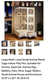 Large Multi-Level Small Animal Metal… — Photo 1