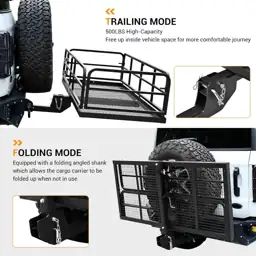 Hitch-Mounted Cargo Basket, 750 Lb… — Photo 2