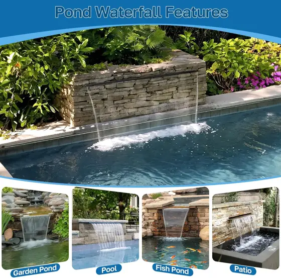 POPOSOAP 24-Inch Pond Waterfall Spillway… — Photo 3