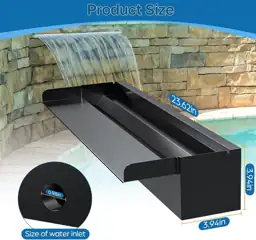 POPOSOAP 24-Inch Pond Waterfall Spillway… — Photo 4