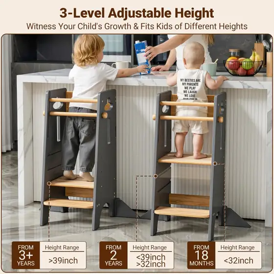 COSYLAND Adjustable Toddler Standing Tower… — Photo 2