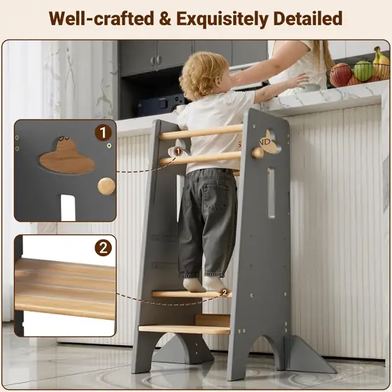 COSYLAND Adjustable Toddler Standing Tower… — Photo 3