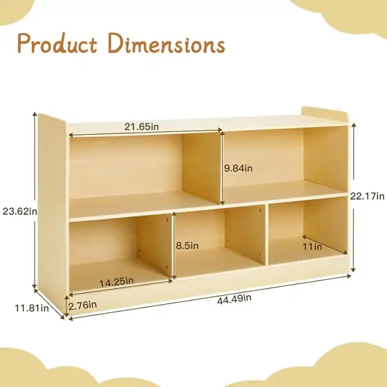 Montessori Shelf: Wooden Toy Storage… — Photo 2