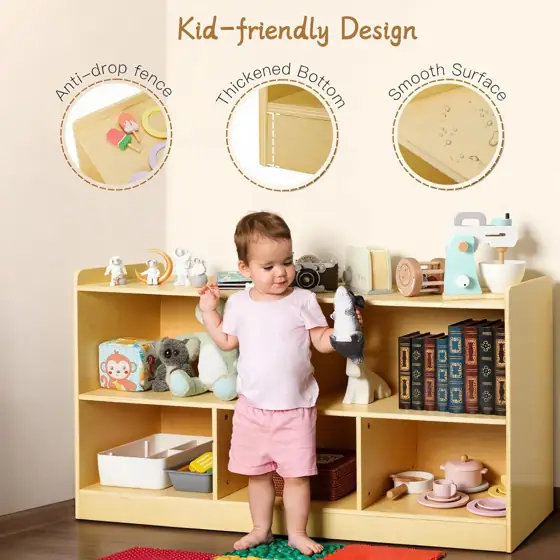Montessori Shelf: Wooden Toy Storage… — Photo 3