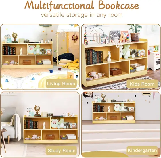 Montessori Shelf: Wooden Toy Storage… — Photo 4