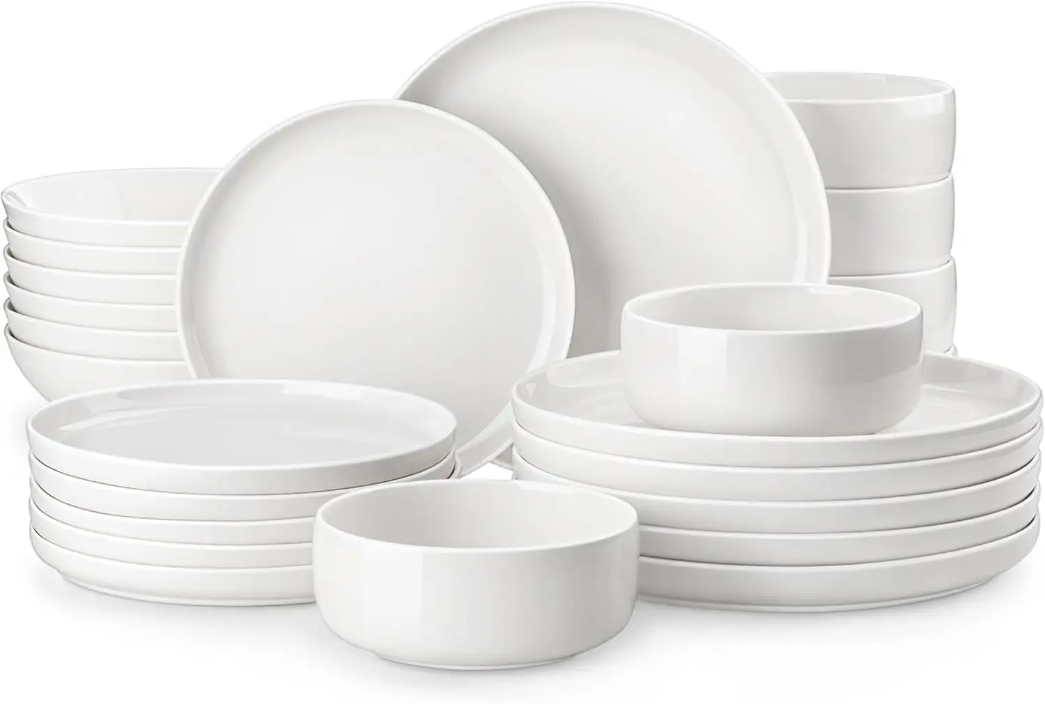 MALACASA 24 Pcs Porcelain Plates… — Photo 1