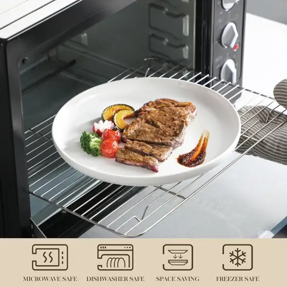 MALACASA 24 Pcs Porcelain Plates… — Photo 4