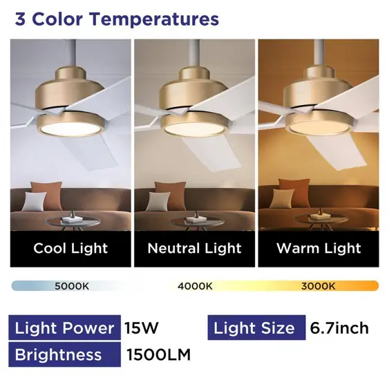 52 in. Indoor/Outdoor White LED… — Photo 3