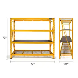 Yellow 4-Tier Steel Garage Storage… — Photo 3