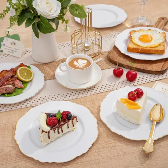 WDF 60pcs Gold Dessert Plates… — Photo 2