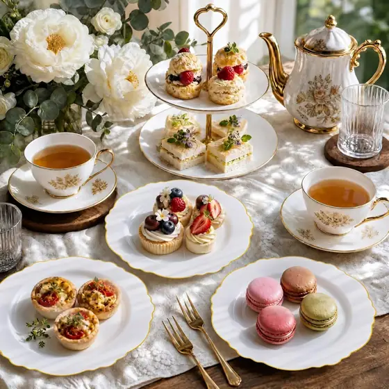 WDF 60pcs Gold Dessert Plates… — Photo 4