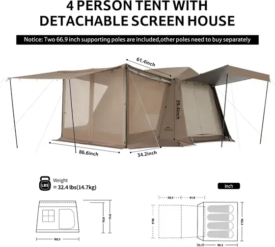 Naturehike Village Instant Tent, 4-8… — Photo 2