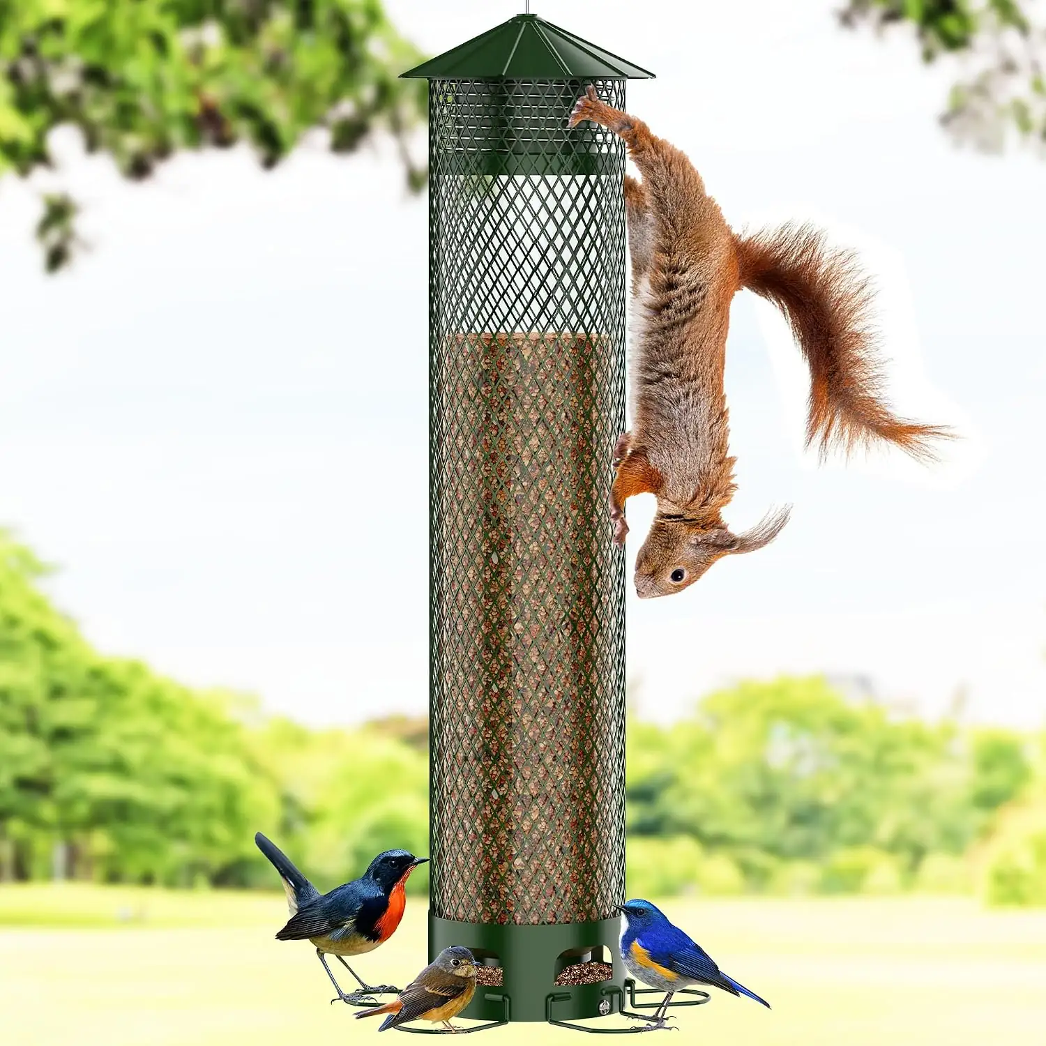 Metal Squirrel Proof Bird Feeders… — Photo 1