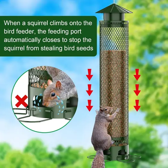 Metal Squirrel Proof Bird Feeders… — Photo 2