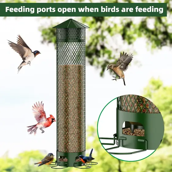 Metal Squirrel Proof Bird Feeders… — Photo 3