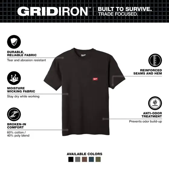Milwaukee Men's X-Large Black GRIDIRON… — Photo 2