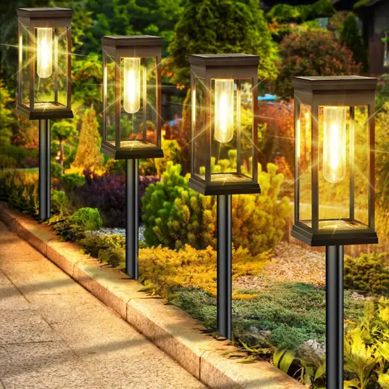 BesLowe 6-Pack Solar Pathway Lights… — Photo 1