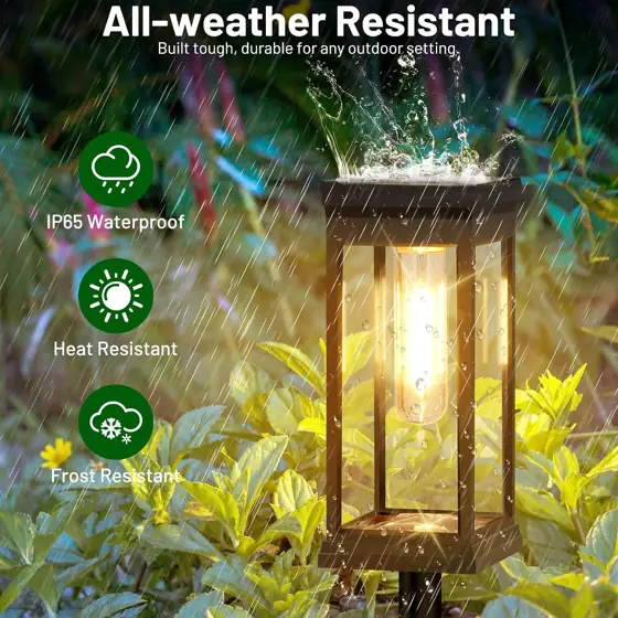 BesLowe 6-Pack Solar Pathway Lights… — Photo 3