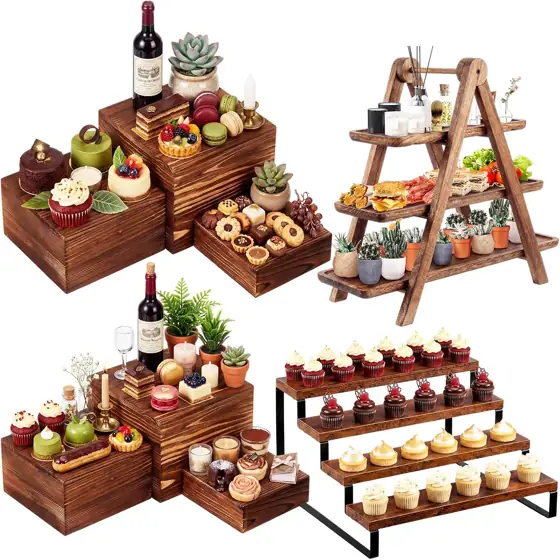 Willinglong 8 Pack Wood Risers… — Photo 1