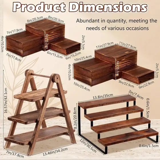 Willinglong 8 Pack Wood Risers… — Photo 2
