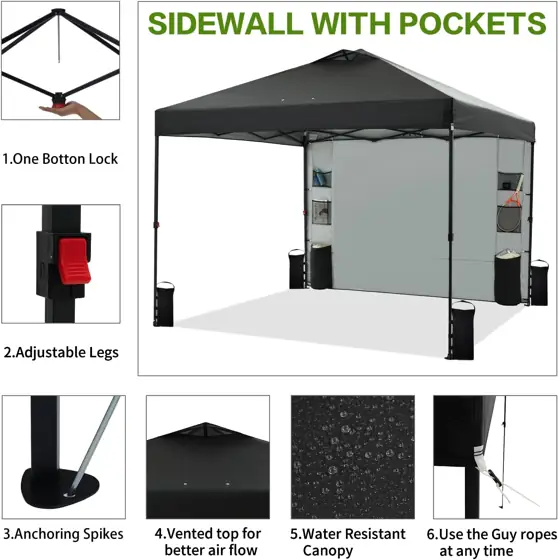 Tunbne 10X10 Pop Up Canopy… — Photo 3