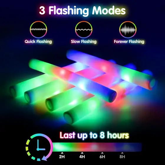 217 PCS Foam Glow Sticks… — Photo 2