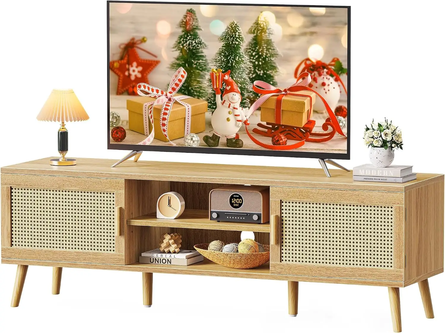 SUPERJARE Boho 65" TV Stand,… — Photo 1