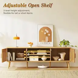 SUPERJARE Boho 65" TV Stand,… — Photo 3