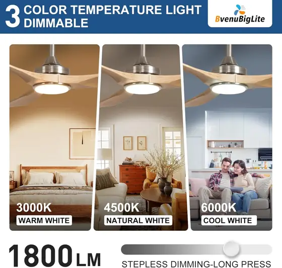 Outdoor Ceiling Fan with Light,… — Photo 3
