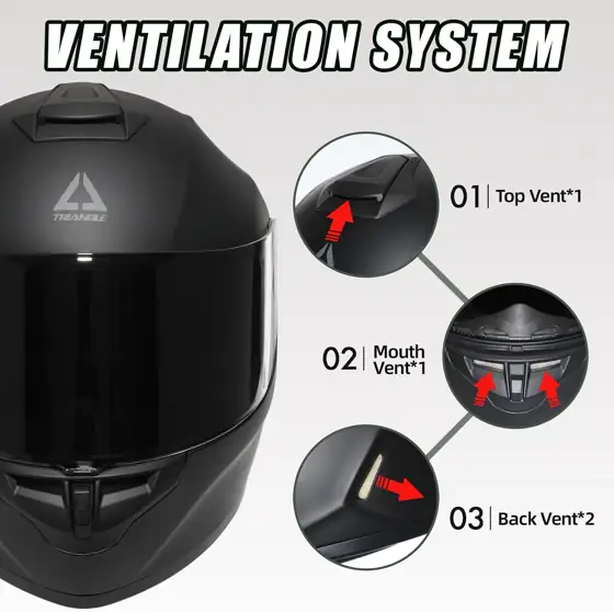 TRIANGLE Full Face Motorcycle Helmet… — Photo 4