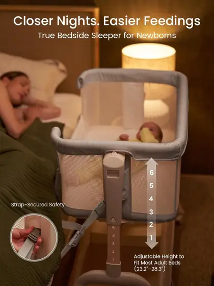 GROWNSY 5-in-1 Baby Bassinet Bedside… — Photo 2